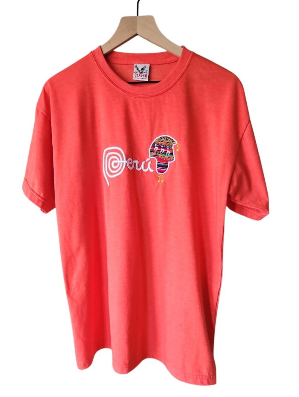 Peru Embroidered Graphic Llama Tee - Adult Large New WithOUT Tags